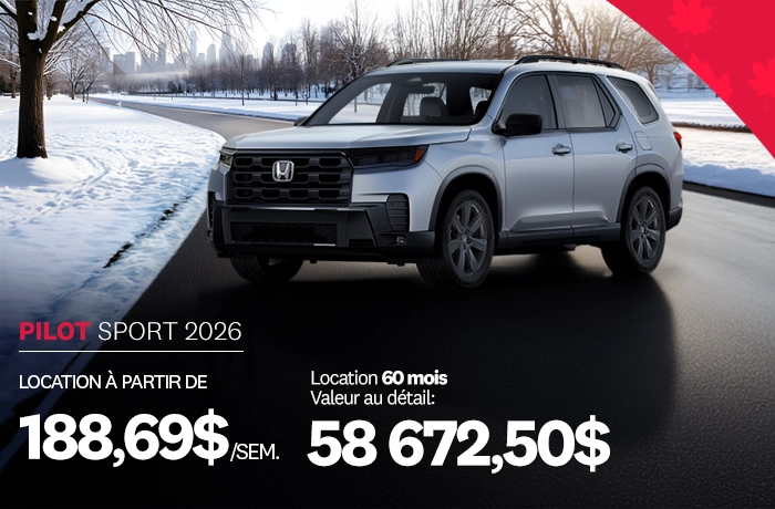 Bannière de Promotion Pilot Sport 2026